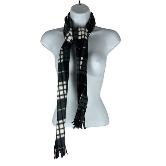 EnerWear Black & White Plaid Scarf - Picture 2 of 5